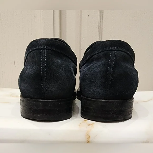 Tods Navy Blue Suede Loafers Men's size 8 - Picture 5 of 7